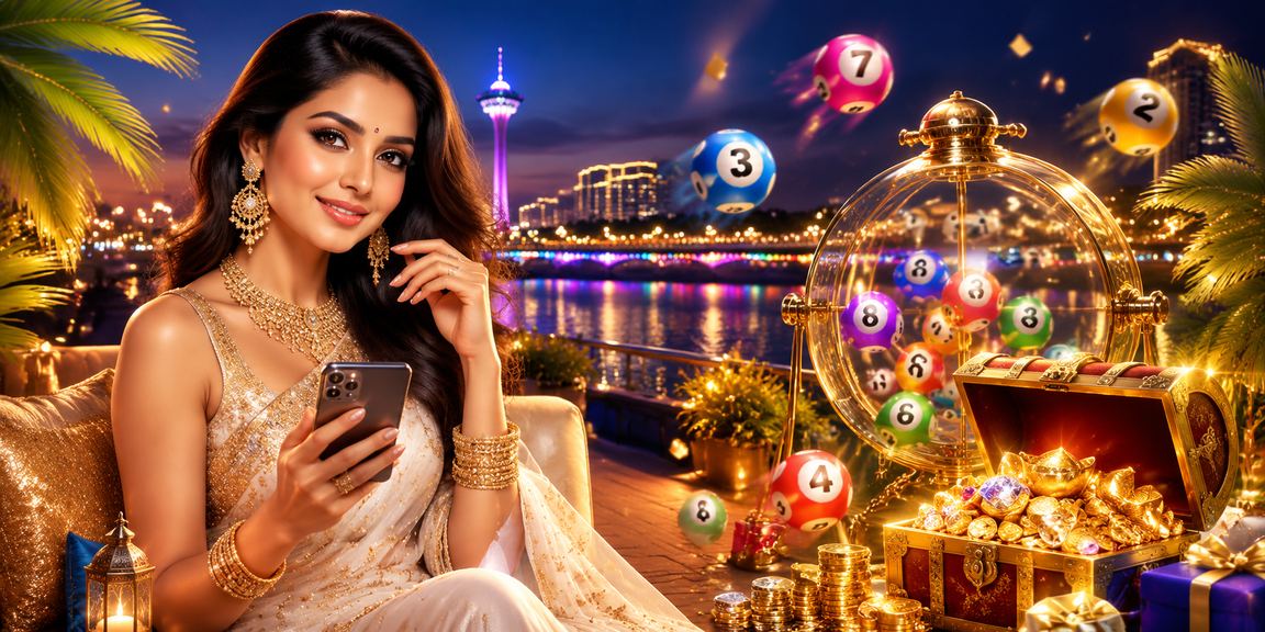 Ahmedabad riverfront with lottery scene
